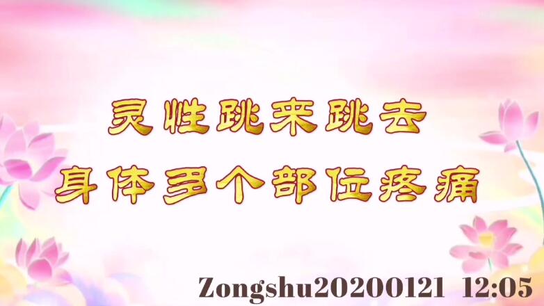 灵性跳来跳去，身体多个部位疼痛 zongshu20200121_1205