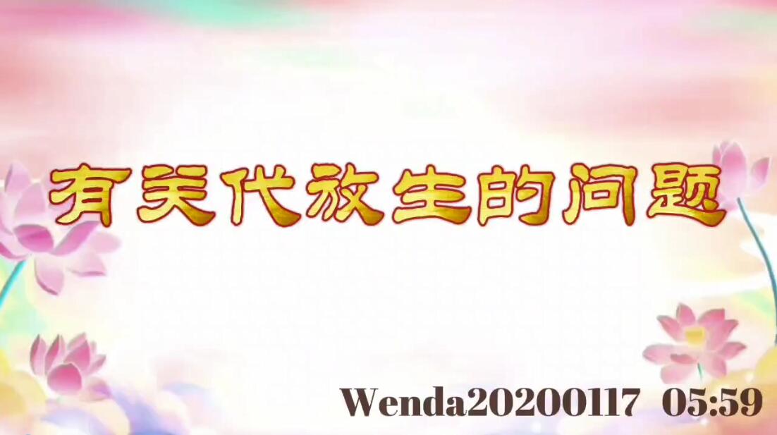 有关代放生的问题 wenda20200117_0559