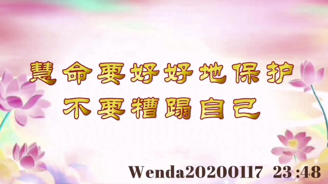 慧命要好好地保护，不要糟蹋自己 wenda20200117_2348