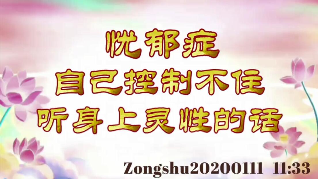 忧郁症，自己控制不住听身上灵性的话 zongshu20200111_1133