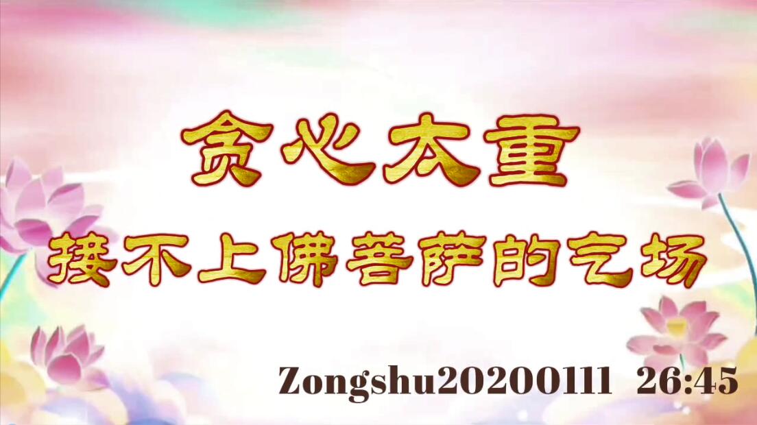 贪心太重，接不上佛菩萨的气场 zongshu20200111_2645